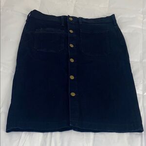 Classic Dark Denim Polo Ralph Lauren Button-Front Skirt size 14
